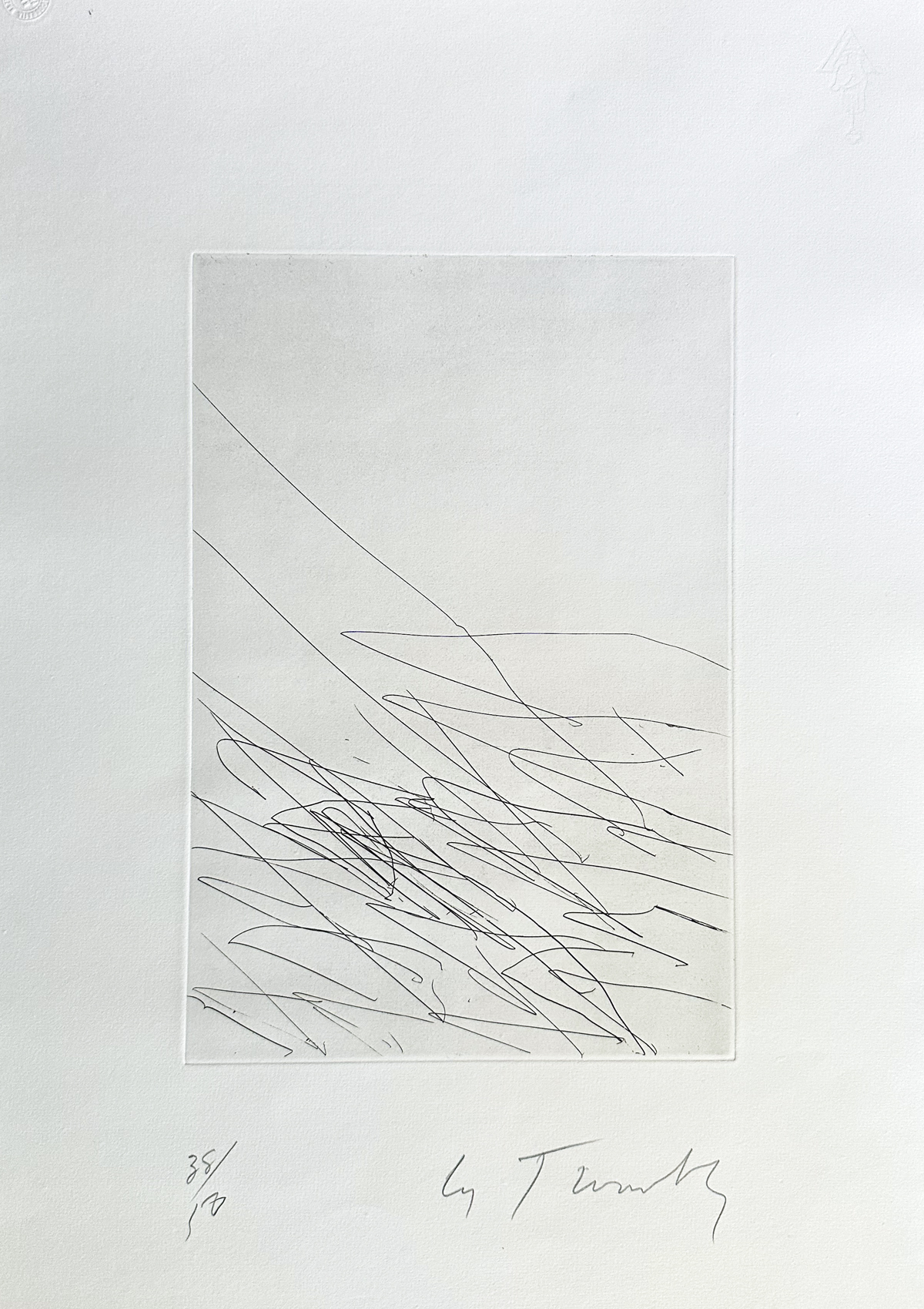 Cy Twombly. 11 Grey Paintings 1967-1970 Serie I. With a signed etching